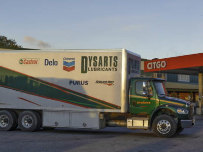 photo of dysarts lubricants box truck